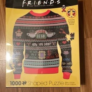 FINAL DROP🚨NIB FRIENDS Tv Show 1000 piece Holiday Ugly Christmas Sweater Puzzle